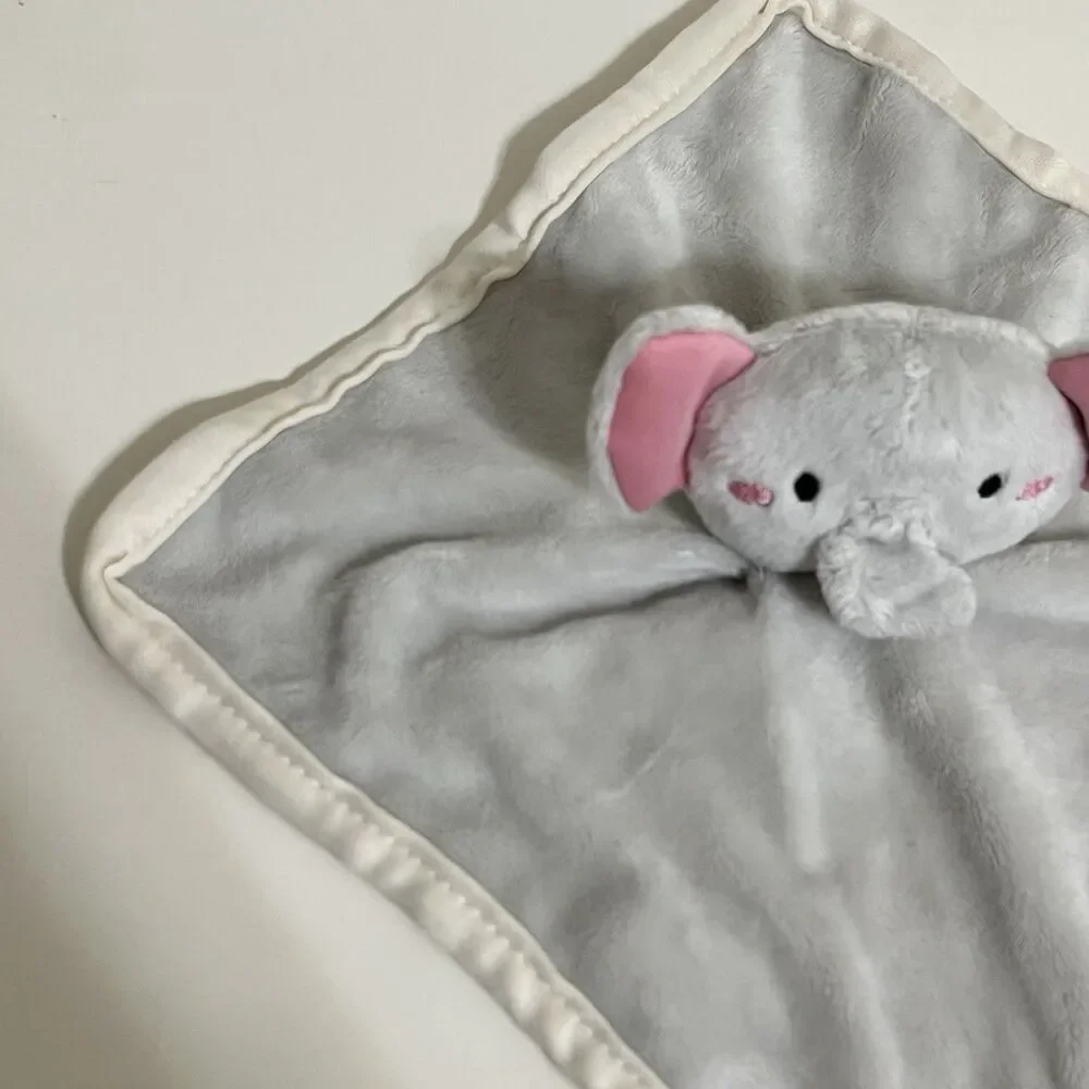 Walmart Gray Elephant Security Blanket Lovey Lovie Small Blankie